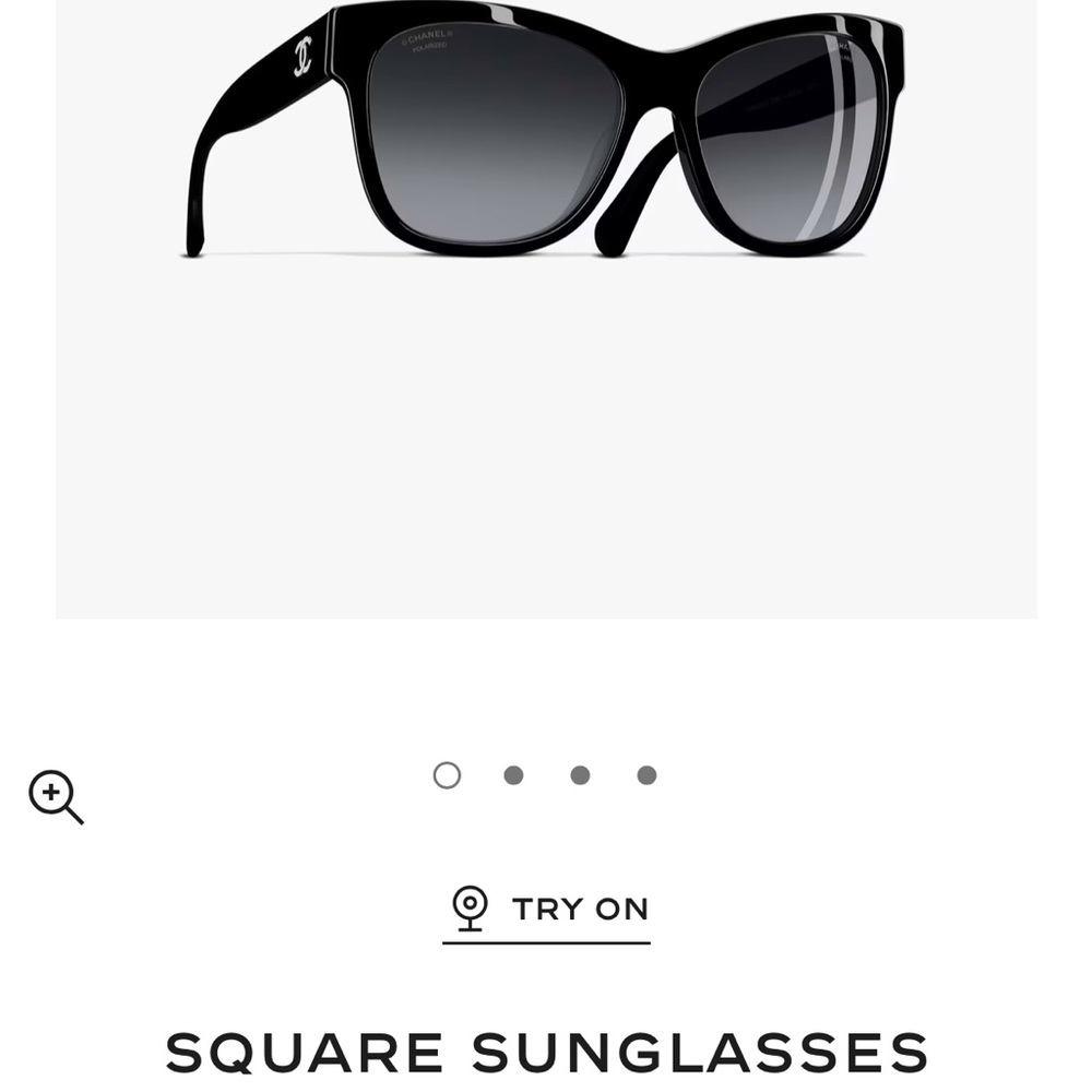 CHANEL Black Square Sunglasses Bold Design